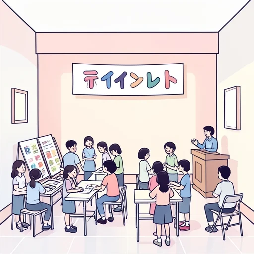 学生団体がイベントを主催した - Bildwörterbuch