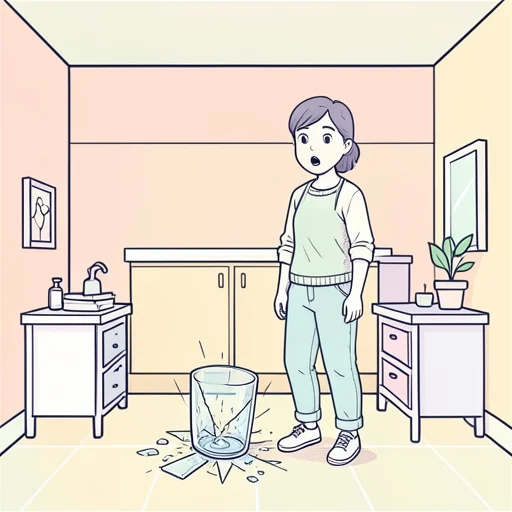 ガラスが割れた - Bildwörterbuch