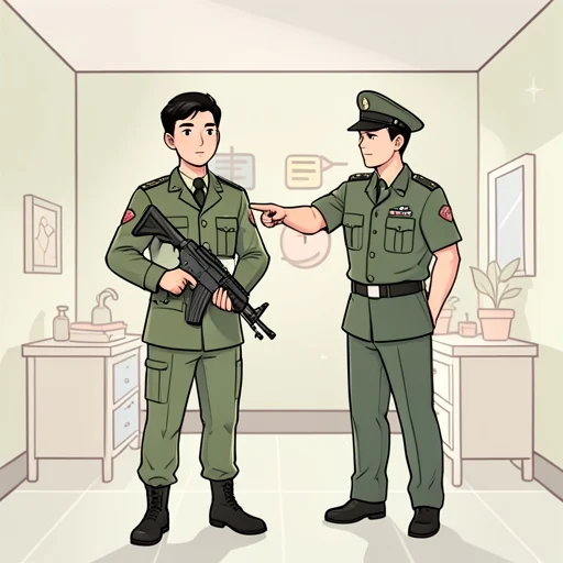 軍隊式の規律が彼を強くした - Bildwörterbuch