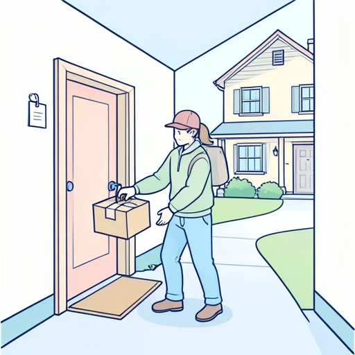 配達の人に置き配をお願いした - Bildwörterbuch