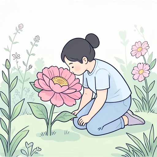 花の匂いを嗅いでみなよ - Bildwörterbuch