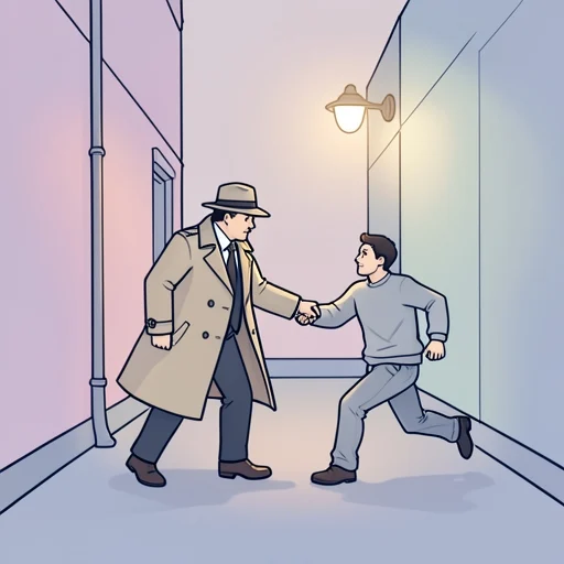犯人逮捕まであと一歩だった - Bildwörterbuch