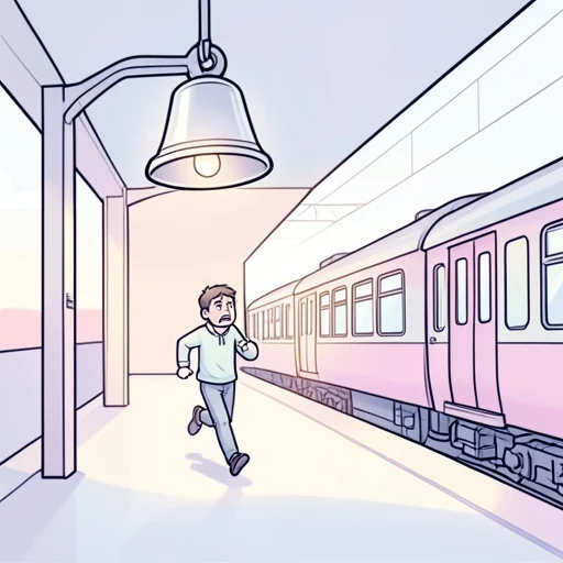 発車ベルが鳴ったらもう手遅れだよ - Bildwörterbuch