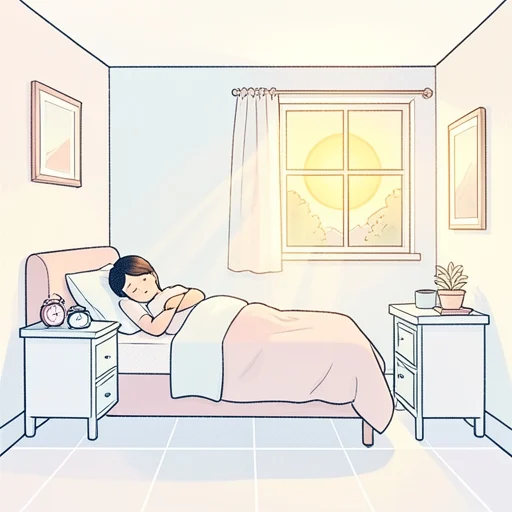 早く起きるのが苦手です。 - Kamus bergambar