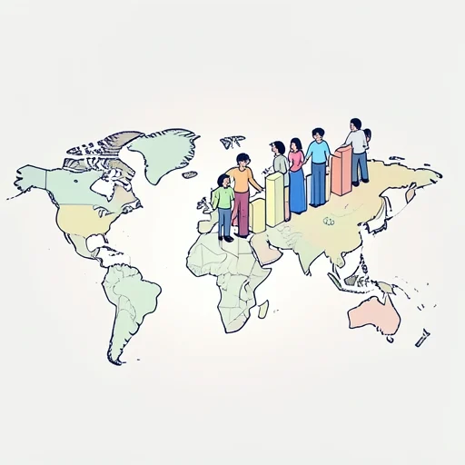 平均寿命は国によって大きく違う - Bildwörterbuch
