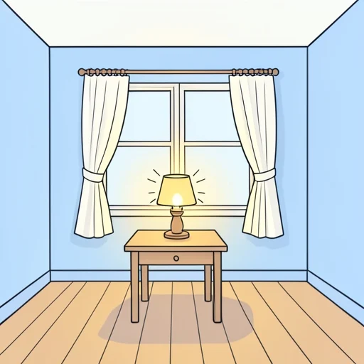 部屋の明かりをつけた - Bildwörterbuch