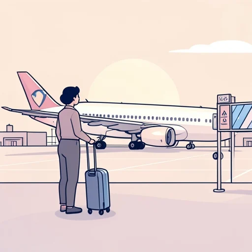 飛行機に到着した - Bildwörterbuch
