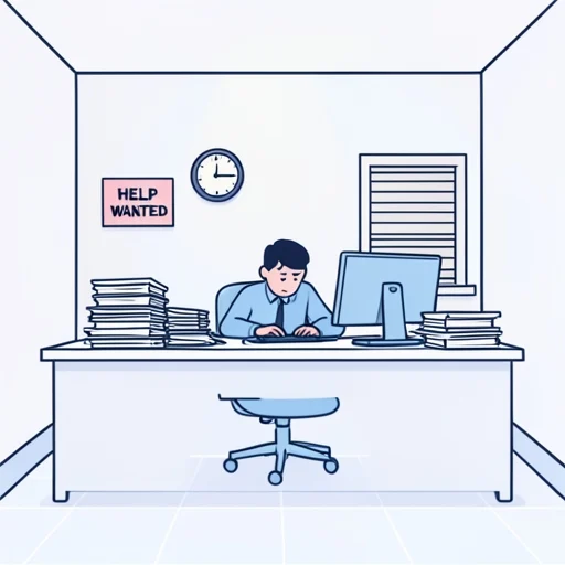 人手不足が深刻で会社が回らない - Bildwörterbuch