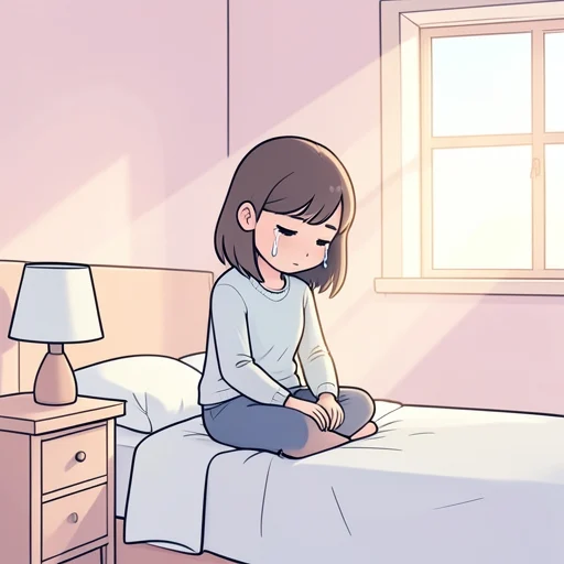 一粒の涙が頬を伝った - Bildwörterbuch