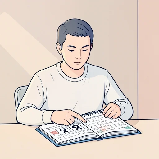 日付を確認して - Bildwörterbuch