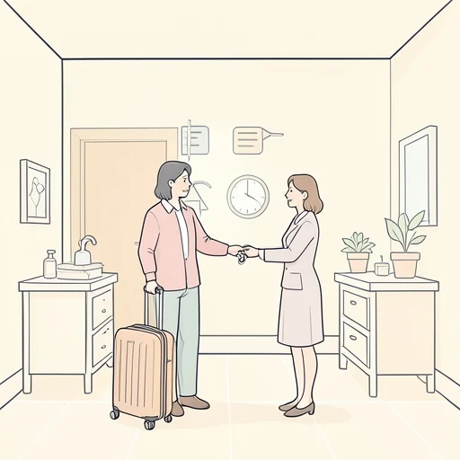 ホテルに泊まった - Bildwörterbuch