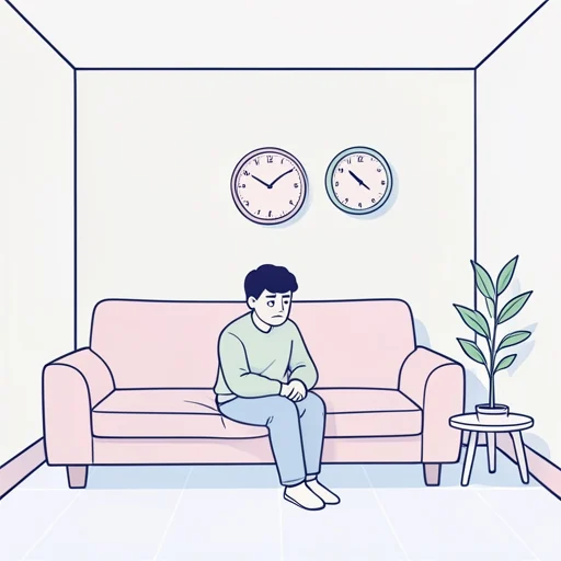 家で一人でいると退屈してくる - Bildwörterbuch