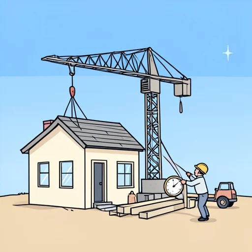 家を建てるのに時間かかる - Bildwörterbuch