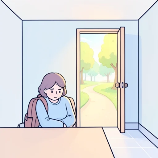 行きたくないけれども - Bildwörterbuch