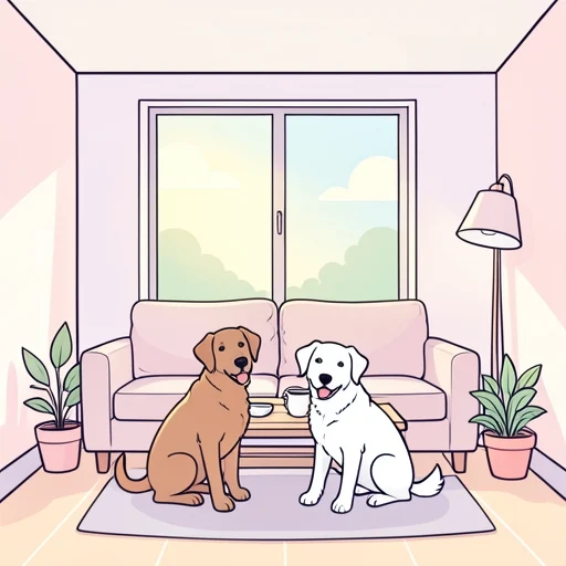 犬が二匹います。 - Illustrated Dictionary