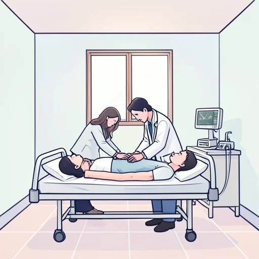 医師は患者の命を救おうと必死だった - Bildwörterbuch