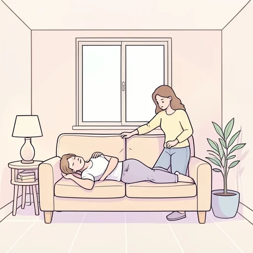意識がなかった - Bildwörterbuch