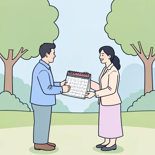 1週間おきに会う - Bildwörterbuch