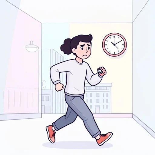 急がないと約束の時間に間に合わないかもしれない - Illustrated Dictionary