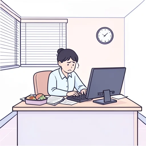 忙しくて、昼ご飯を食べられませんでした。 - Illustrated Dictionary