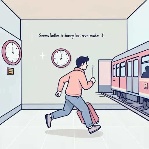 急いだほうがいいみたいだけど間に合うかな - Bildwörterbuch