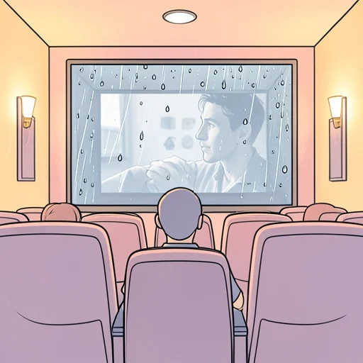 映画館で映画を見るのが好きです。 - Bildwörterbuch