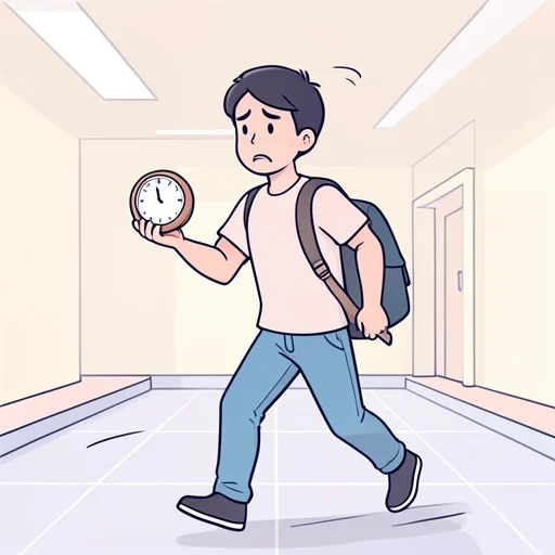 時間がないので急ぎます。 - 그림 사전