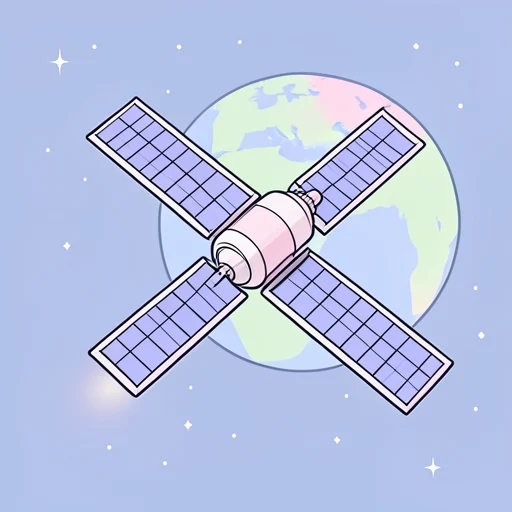 人工衛星が飛んでる - Bildwörterbuch
