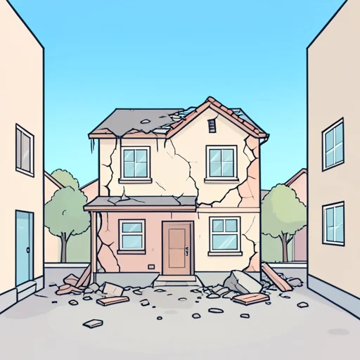 地震で大きな損害が出た - Bildwörterbuch