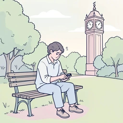 じっと待つしかない - Bildwörterbuch