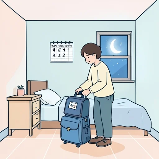 準備は必ず前日にやっておく - Bildwörterbuch