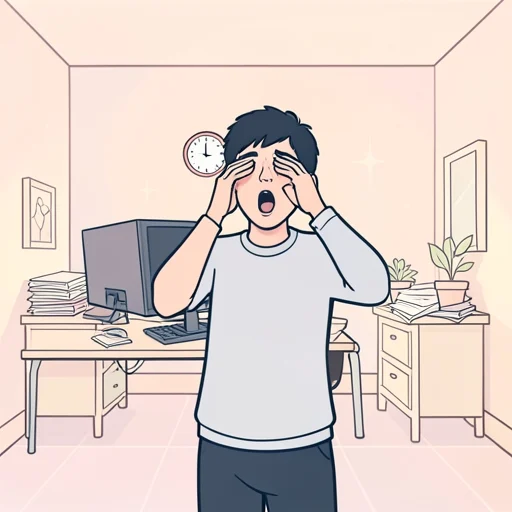 十分な睡眠を取らないと仕事に支障が出る - Bildwörterbuch