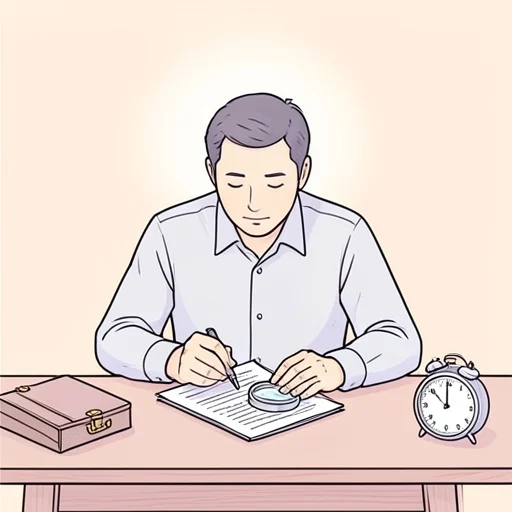 重要な案件だから慎重に - Bildwörterbuch