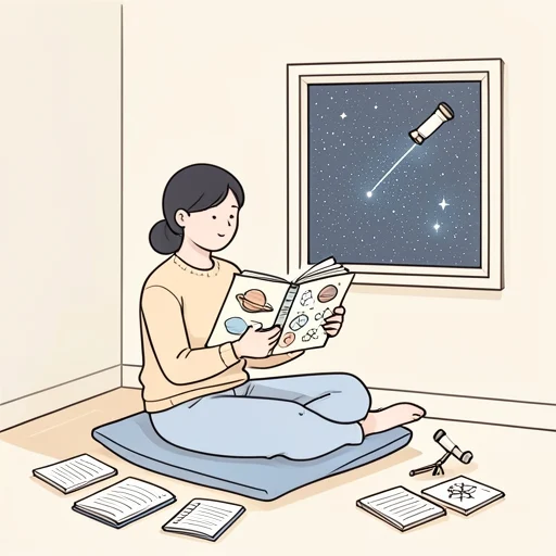 科学の本を読んだ - Bildwörterbuch