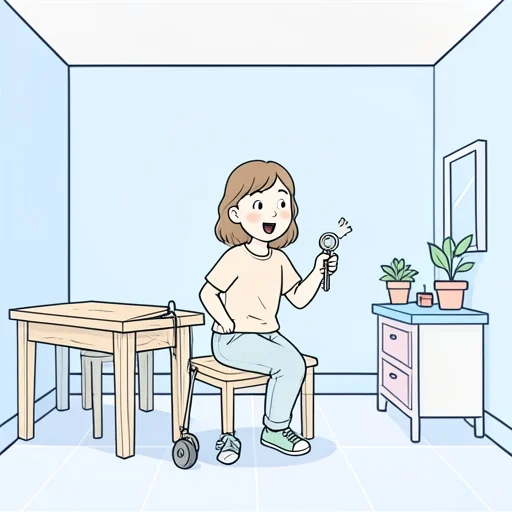 鍵を見つけた - Bildwörterbuch