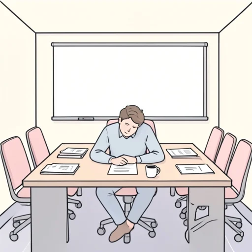 会議で居眠りした - Bildwörterbuch