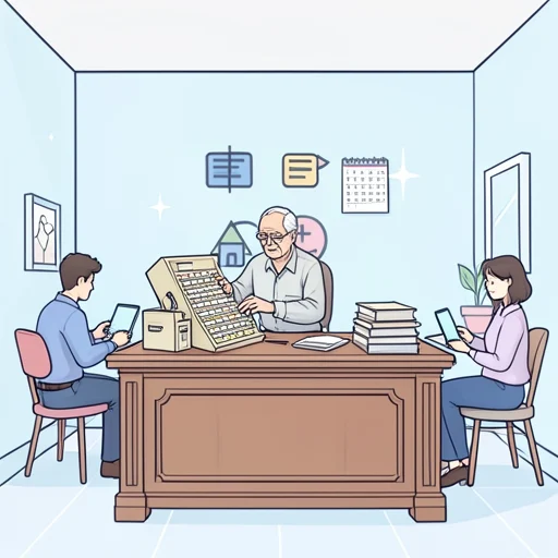 会社では古い慣行が残ってる - Bildwörterbuch