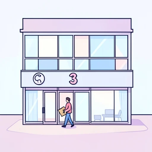 会社、三階に移ったんだって - Bildwörterbuch