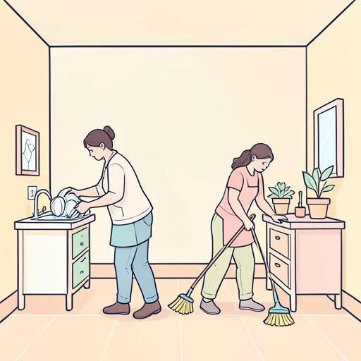 家事を分担する - Bildwörterbuch