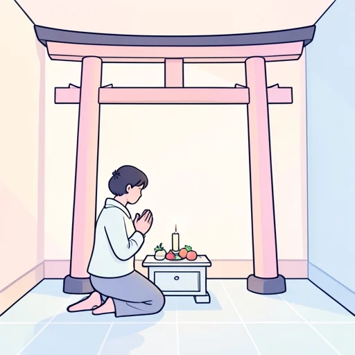 神に祈った - Bildwörterbuch