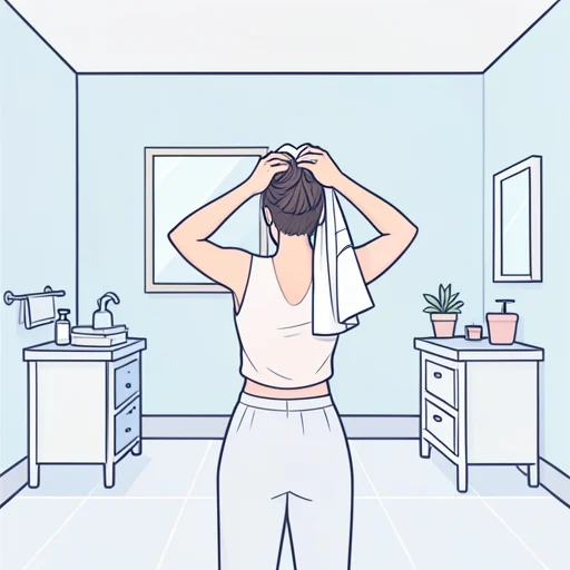 髪を乾かしてから寝て - Bildwörterbuch