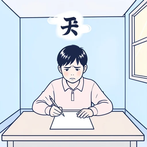 漢字の字が書けない - Bildwörterbuch
