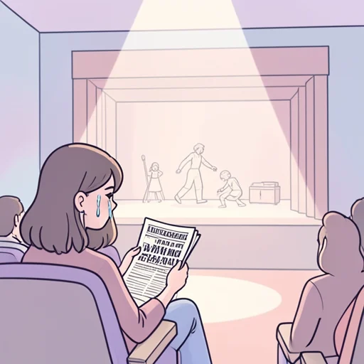 彼女、あの劇は感動的だった - Bildwörterbuch