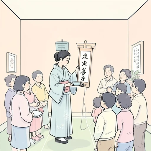 彼女、文化を広める活動をしてる - Bildwörterbuch