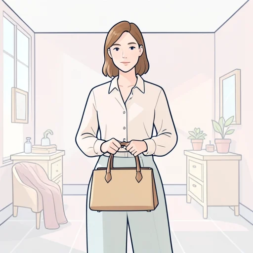彼女、デザイナーのバッグを持ってる - Bildwörterbuch