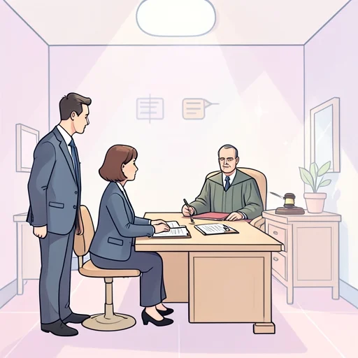 彼女が不利にならないよう、弁護士を立てた - Bildwörterbuch