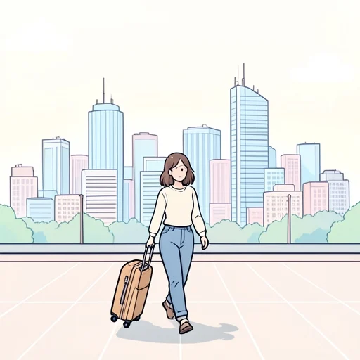 彼女が上京した - Bildwörterbuch