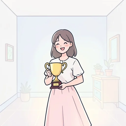 彼女が賞を取った - Bildwörterbuch