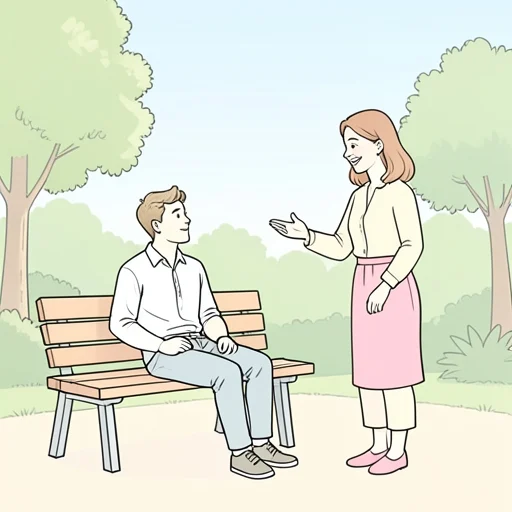 彼女が他人の目を気にする必要はないと言った - Bildwörterbuch