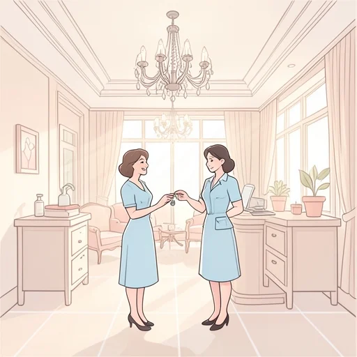 彼女、グランドホテルの予約を取った - Bildwörterbuch
